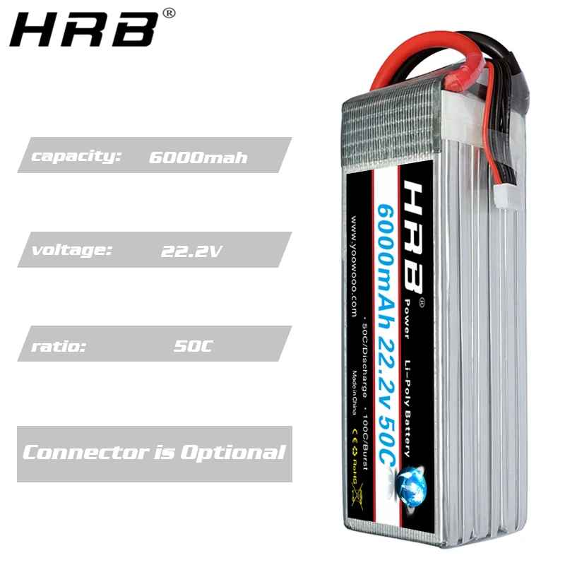 HRB 6S 22.2V بطارية ليبو EC5 2200mah 2600mah 3300mah 4000mah 5000mah 6000mah 8000mah 10000mah 12000mah 16000 22000mah RC أجزاء