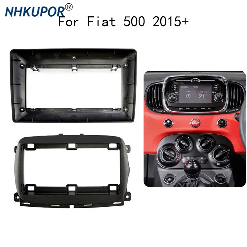 Car Radio Frame Kit For FIAT 500(312) 2015+ Auto Stereo Install Dash Panel Fascia Mount Bezel Faceplate
