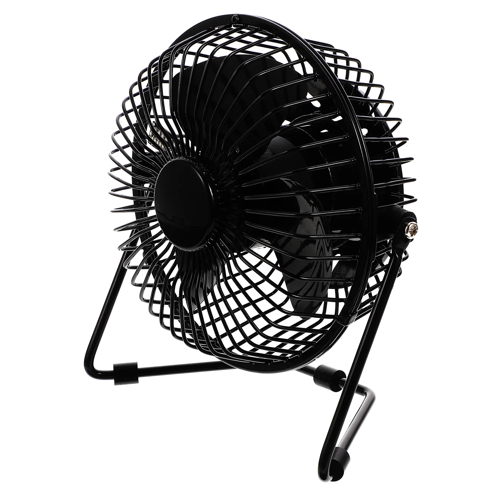 

USB Powered Mini Metal Fan with LED Clock and Temperature Screen Portable Quiet Desk Fan for Computer Bedside Car Use