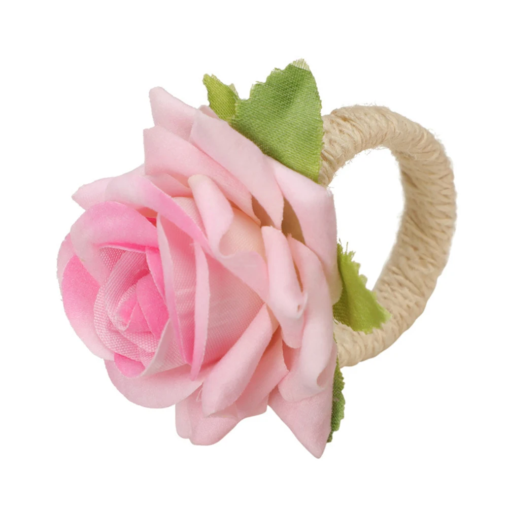Dining Table Decoration Elegant Napkin Holders Charming Gifts For Housewarmings Flower Design Decorative Table Accents