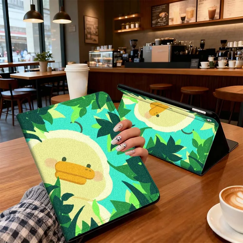 

Duck Illustration Pattern For iPad Pro 7 8 9 Gen 2 11 13 5th 6th 10th 11th M5 M4 12.9 10.9 10.2 Inch 2024 2025 Tablet Case