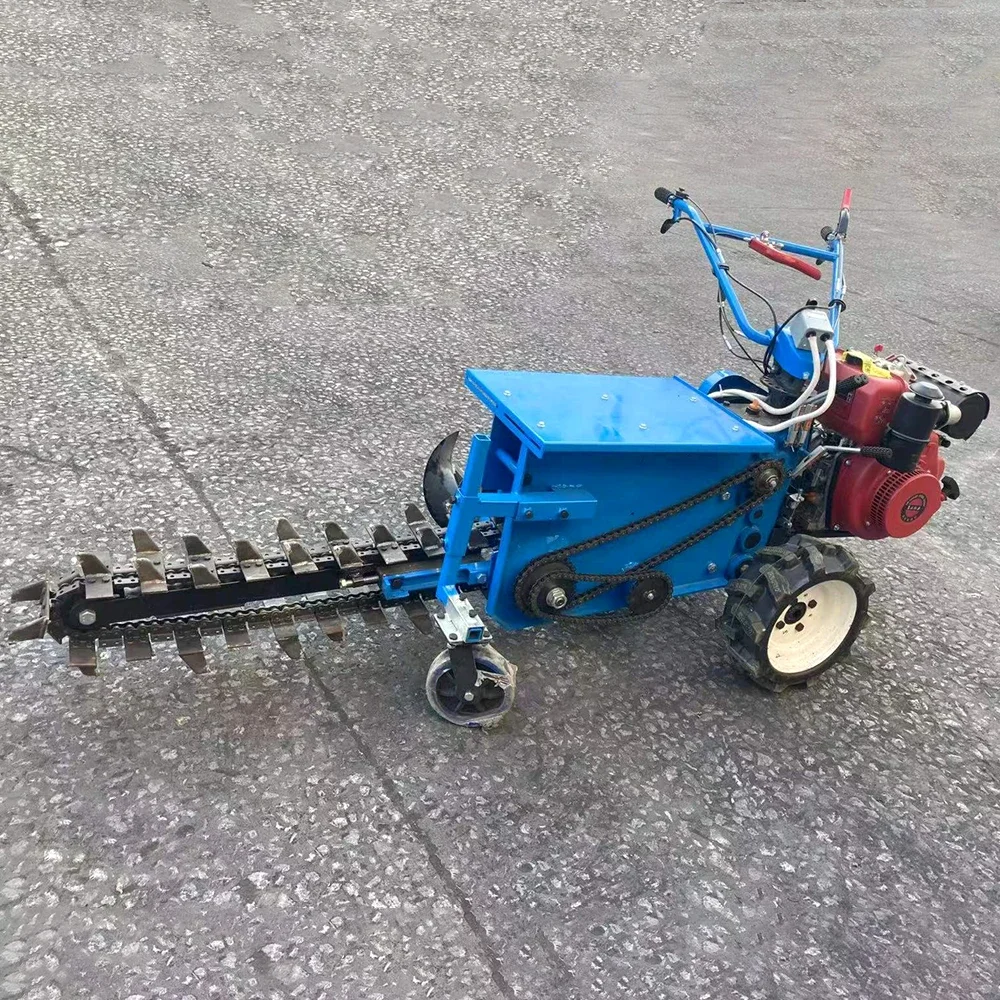 Agricultural Small Hand-held Multi Functional Chain Ditch Digger Trencher