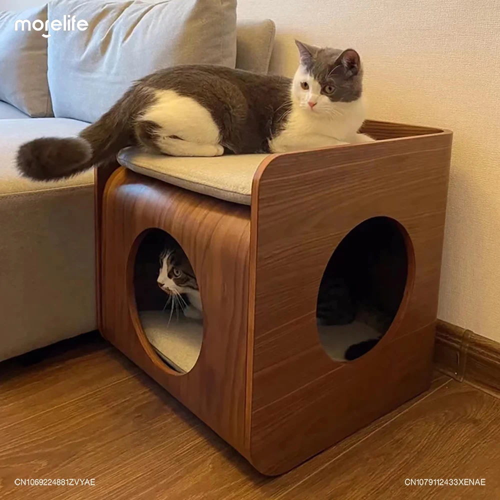 

Creative Cat Nest Four Seasons Universal Removable Washable Cat Mattress Shared Wood Pet Dog Nest Bedside Table Pet Furniture