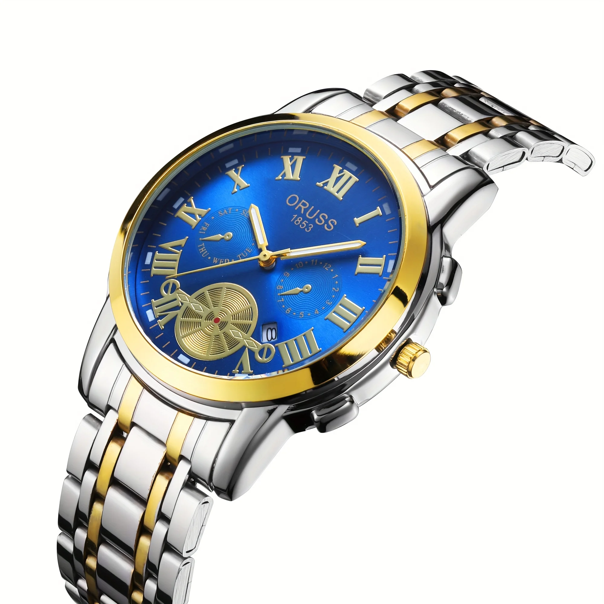 男性用の耐久性のある大型時計、カレンダートレンド、美しいビジネスファッション