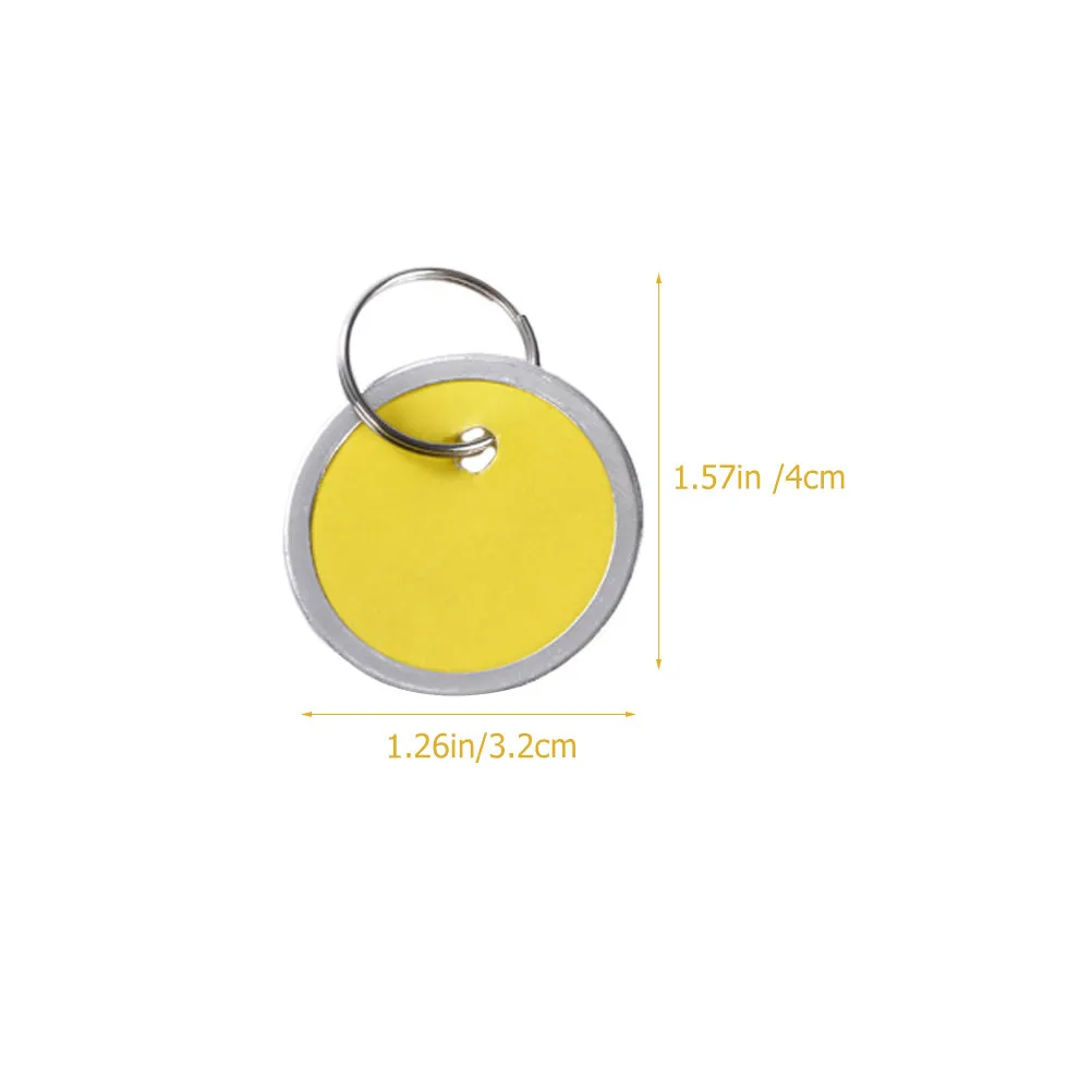 50Pcs Round Paper Key Labels Multi-Function Portable Key Tags for Keys Pets Backpacks Lunch Boxes Jackets USB Drives Luggage