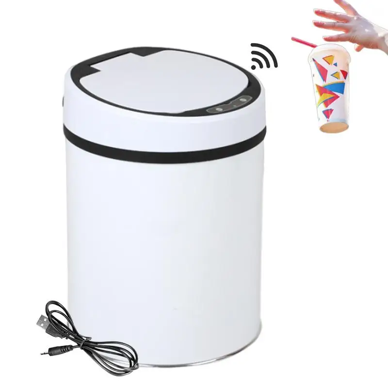 Electric Garbage Can Automatic Trash Can Motion Sensor Touch Control Trash Bin With Waterproof Lid Home And Hotel Use For