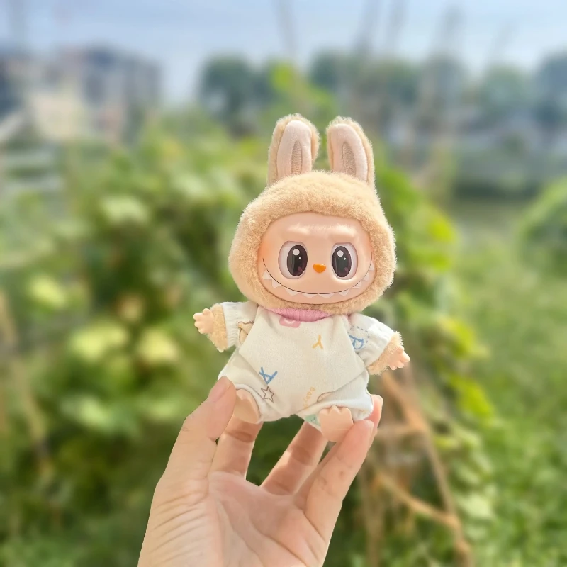 

Одежда для мини-куклы 17 см, аксессуары для корейки Kpop Labubu Idol, сидячая вечеринка V1 V2, осенний комбинезон, комплект шляп, одежда