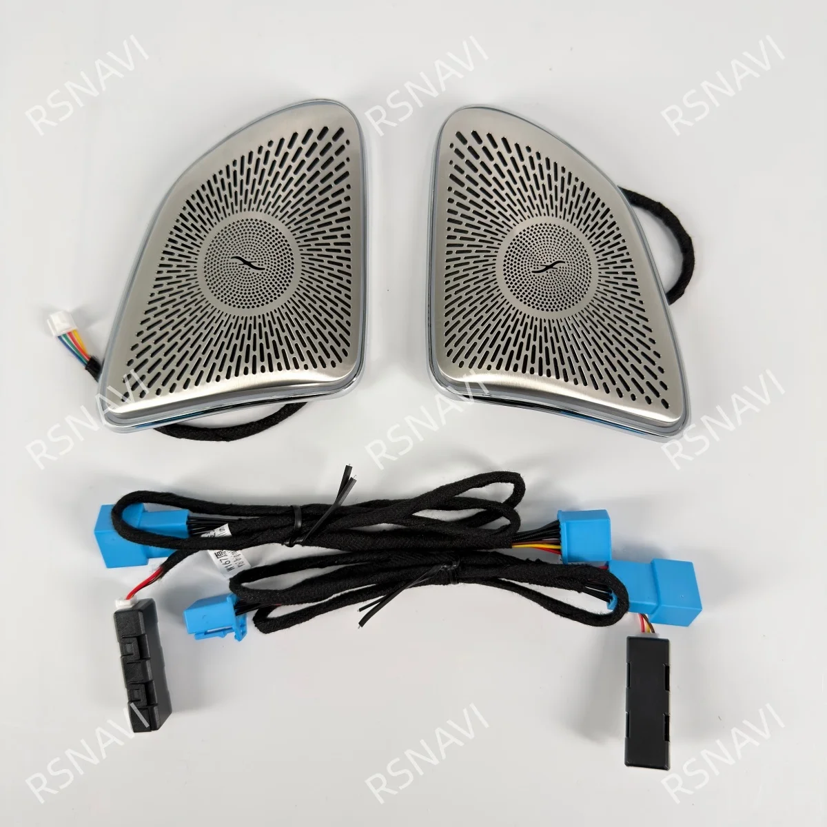 64 Colors LED For Mercedes Benz GLE Class W167 GLE350 GLE450 2020 3D Speaker Tweeter Cover Metal Ambient  Light Car Decorative