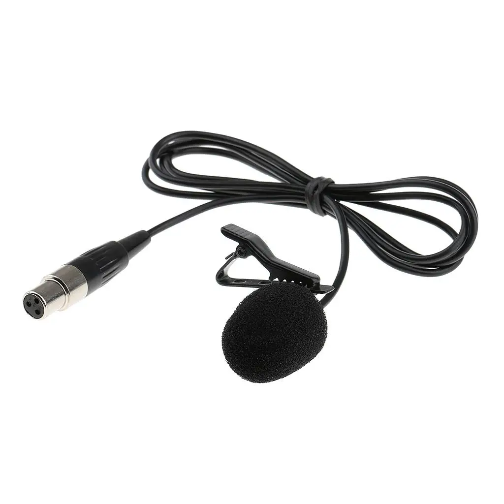 Lavalier Microphone with 3pin XLR Dynamic Lapel Clip Adjustable Arm Uni-directional for Speech Dance and Megaphone Systems