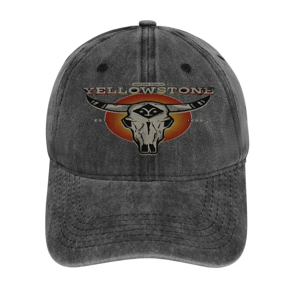 

Yellowstone Dutton Ranch Cattle Skull Casual Outdoor Sport Hats Birthday Gift Adjustable Sunscreen Hat Trucker Cap Baseball Caps