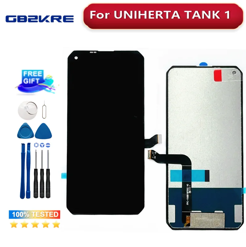 100% Test oryginalnego zbiornika do zbiornika Unihertz 1 Digitizer z ekranem dotykowym z wyświetlaczem LCD do wymiany zespołu Unihertz Tank1