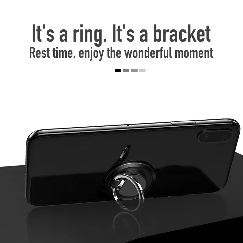 Finger Ring Holder Stand Grip 360 Rotating For Mobile Phone Car Magnetic Mount Phone Back Sticker Pad Unniversal Bracket