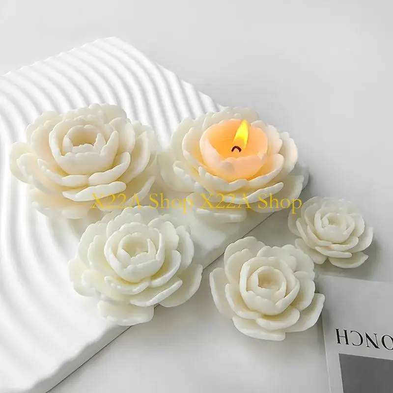Molde silicone Camellia Flower Mousse Fondant Cake Baking Mold