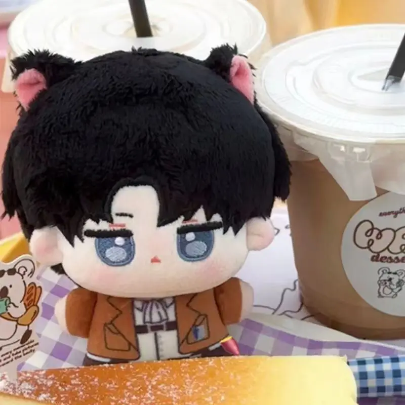 Peluche 10cm jeu Anime attaque sur Titan marchandise Levi Eren Yeager corps court peluche poupée jouet doux habiller coton enfant cadeau