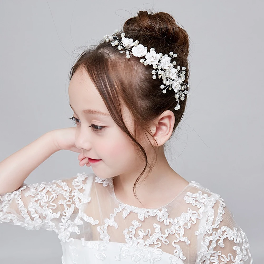 

Pearl Leaf Hair Comb Bridal Headdress Wedding Accessory for Bride Crystal Pearl Design Hairstyle Tool Party Prom Special