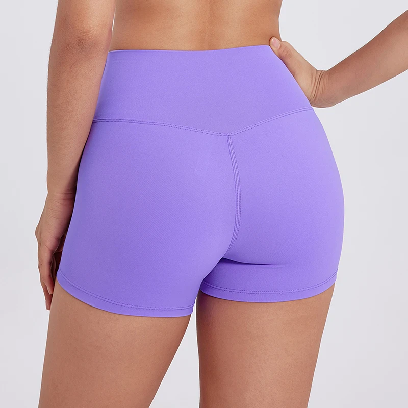 Dames Sport Shorts Gym Hardloopshorts Ademende Sport Fitness Yoga Shorts Butt Lift Hoge Taille Nylon Shorts ﻿