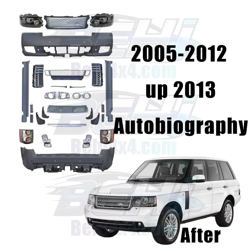 

2005 Range Rover Upgrade L322 Vogue Autobiography Bodykit Grille Side Skirt Vent Bumper Headlight Rear Lamp Accessories Body Kit