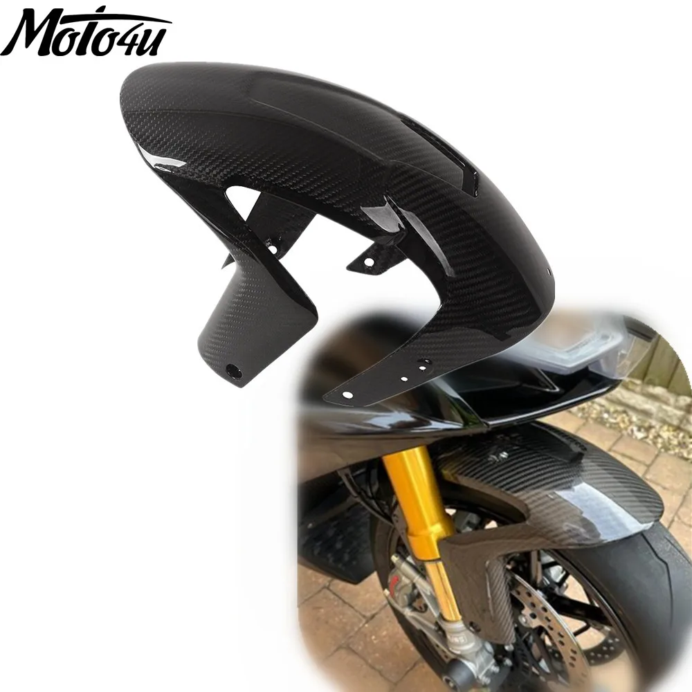 Carbon Fiber Front Mudguard Motorcycle Front Fender Splash Guard For Aprilia RSV4 2021-2025 RS 660 2020-2025