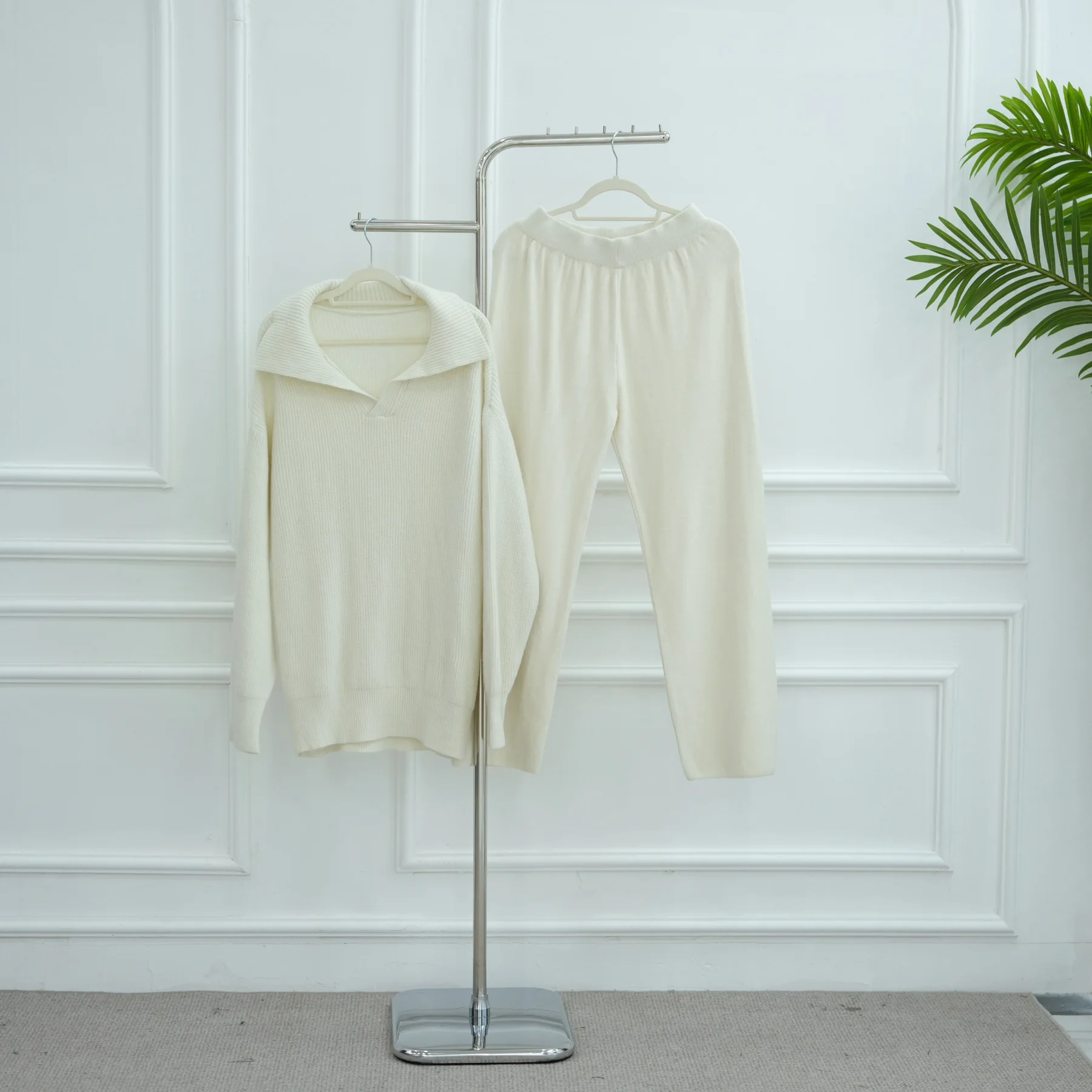 2PCS Dick Gestrickte Pullover Frauen Muslimischen Set Top Hosen Anzug Trainingsanzug Islam Kleidung Abaya Kleid Kaftan Femme Musulmane Ensembles