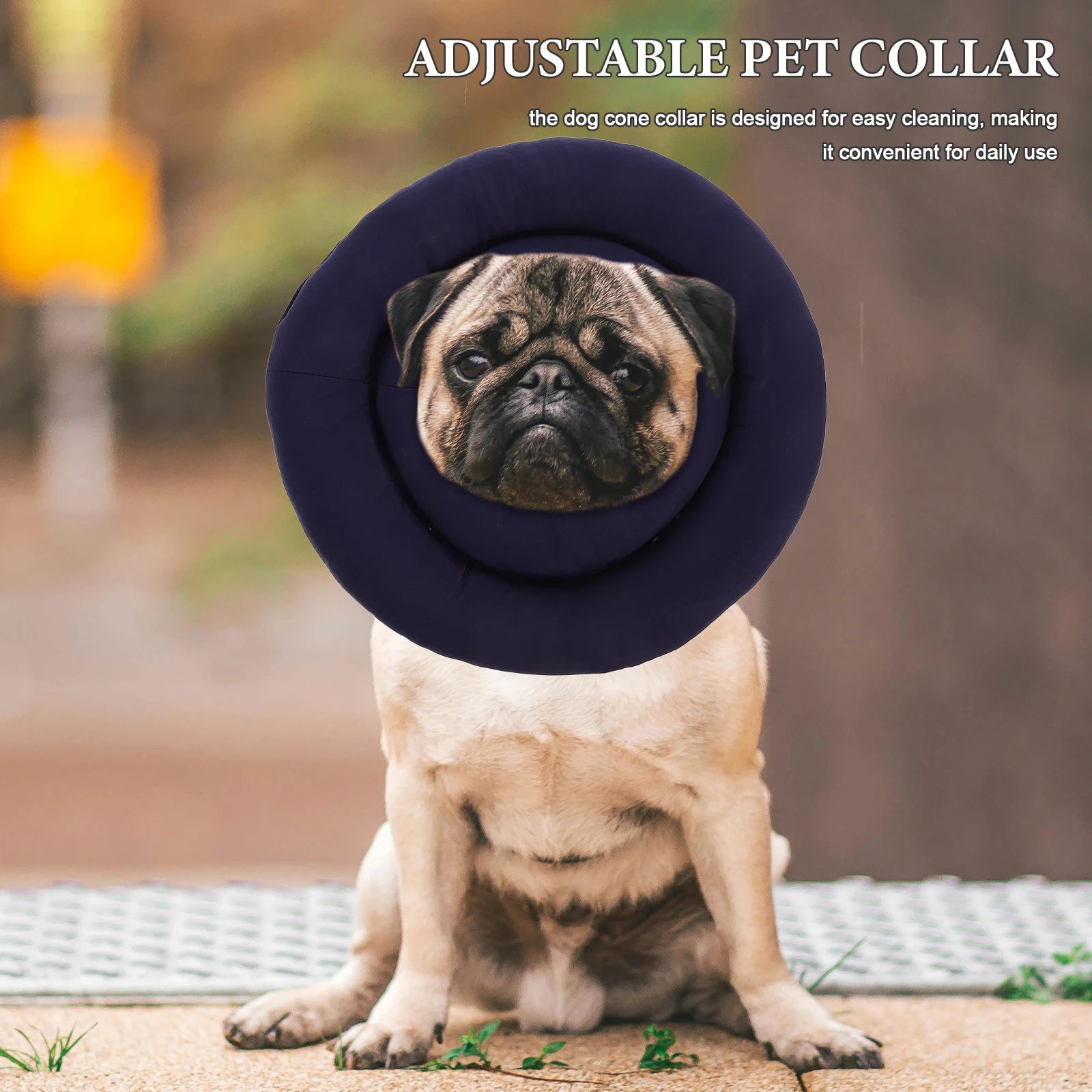 

Soft Waterproof Adjustable Dog Cone Collar for Post Surgery Recovery Comfortable Pet Cone Lightweight Easy Clean for Dogs Cats