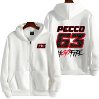 Pecco Bagnaia 63 Racing Motorcycle Team Men Zip Up Hoodie Spring Autumn Fashion Male Sweatshirt New Sport Women Jacket Coats