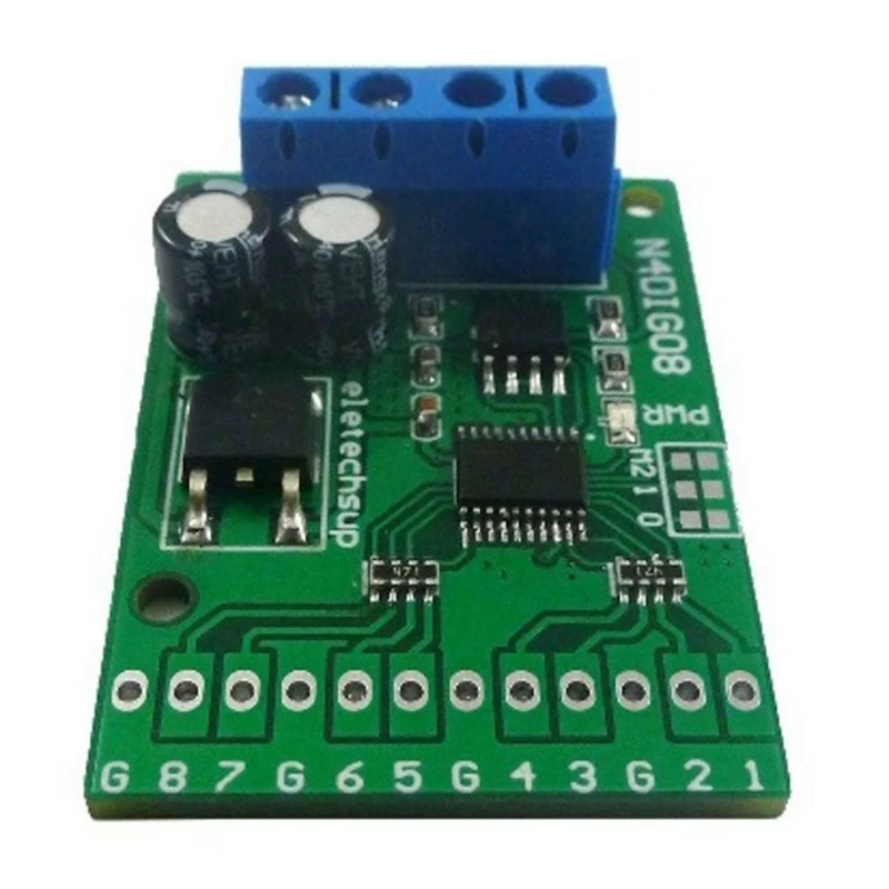 2X 8Ch Input/Output Digital Switch TTL Lvttl CMOS RS485 IO Control Module Modbus Rtu Board For PLC Relay, (No Pin)