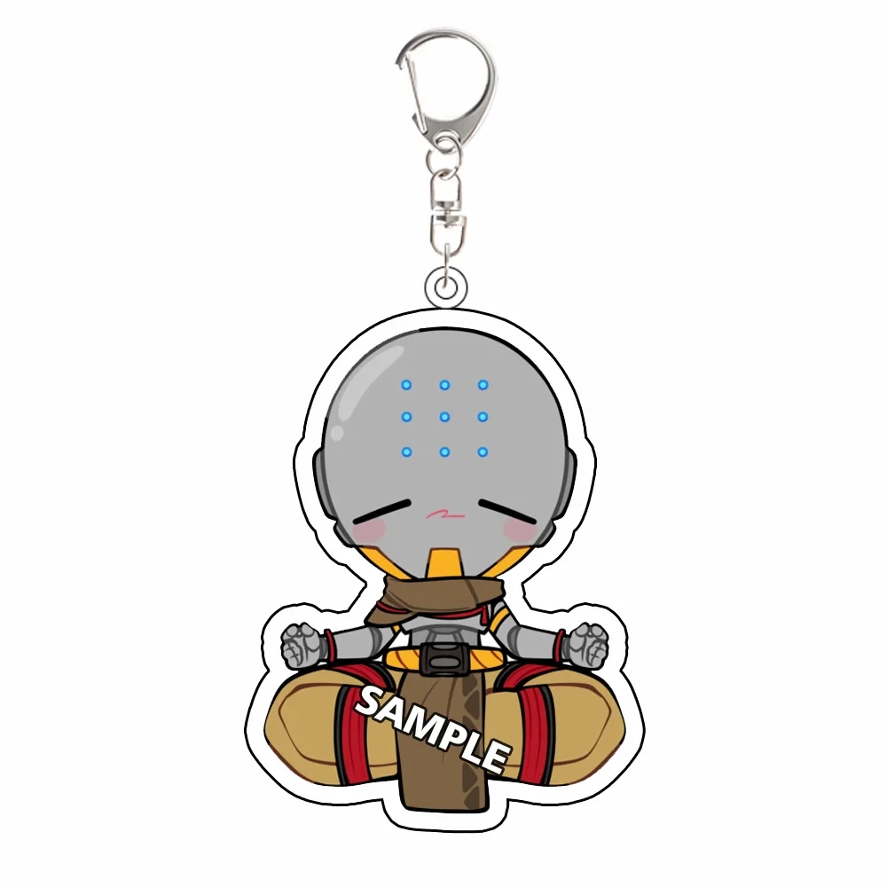 for Overwatch Game Peripheral Brigitte Juno Mercy Vendetta Sombra Acrylic KeyChain Cartoon Cute Festival Gift Decoration Pendant view 6