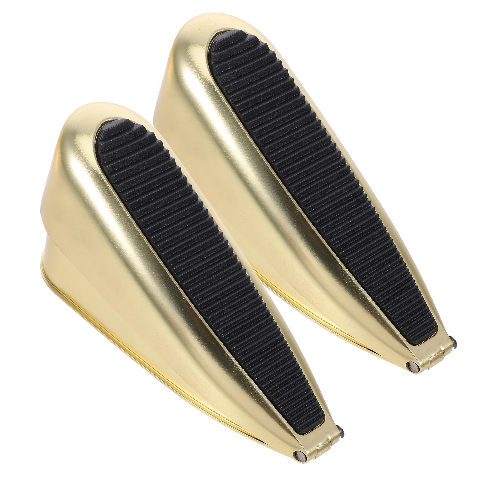 

Heavy Duty Spring Door Stopper Door Wedge Zinc Alloy Rubber Base Security Stopper for Metal Swing Sliding Doors