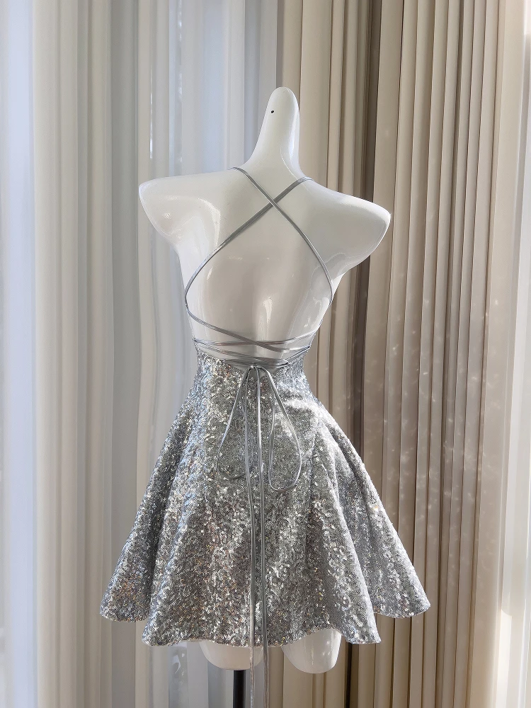 

Платье EmbelliedBirthday ort Svel с блестками, золотое сексуальное открытое платье с завязкой на талии, длина, праздничный ремень, csown