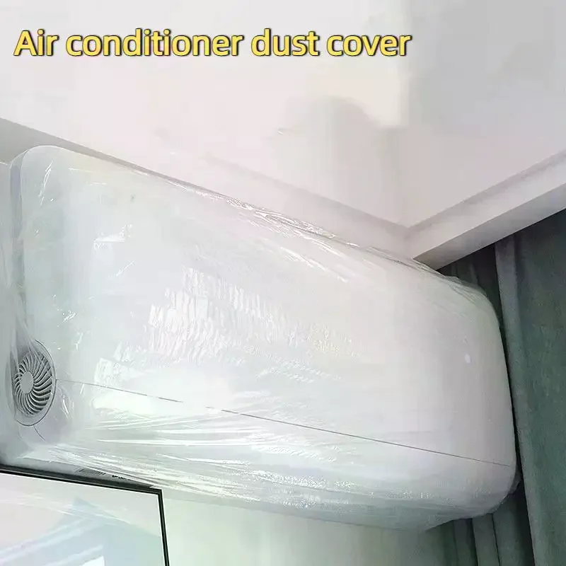 10PCS Disposable Air Conditioning Dust Cover Household PE Transparent Air Conditioner Protection Cover Universal Dust Covers