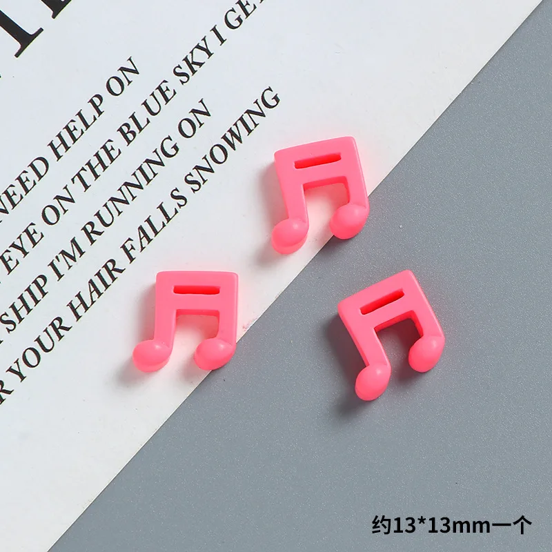 10Pcs Kawaii Cartoon Kinds Of Music Sign Musical Eight Notes Nail Art Decoration Resin Charm Flatback Junk Phone Case Charms