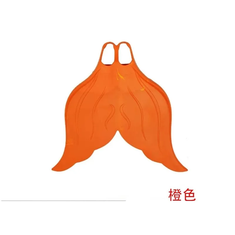 Pure Silicone Rubber Mermaid Monofin  Swim Flippers Adult Kids Freediving Training Underwater Mermaid Tail Fin