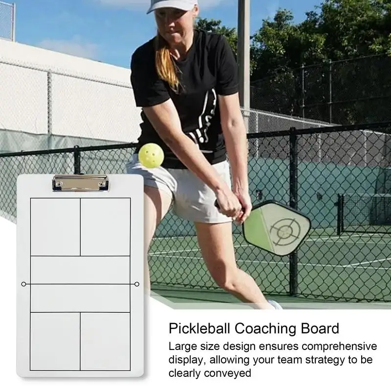 Portapapeles borrable para entrenadores, portapapeles de dibujo Pickleball para entrenar, equipo de ayuda para entrenamiento de construcción robusta para competición
