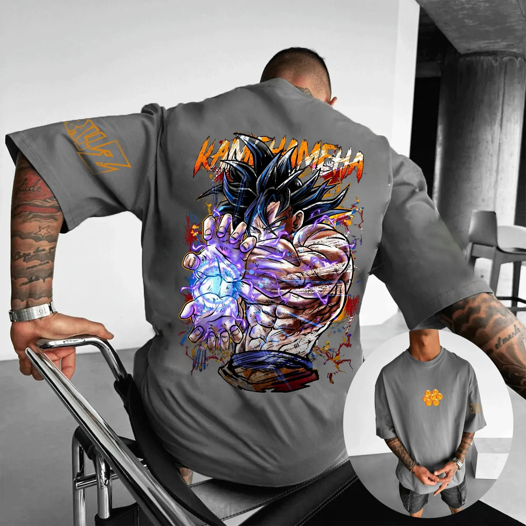 

Official Dragon Ball 2025 Authorized Retro Wukong T-Shirt Parent-Child Unisex Comfortable Cotton Anime Character Top