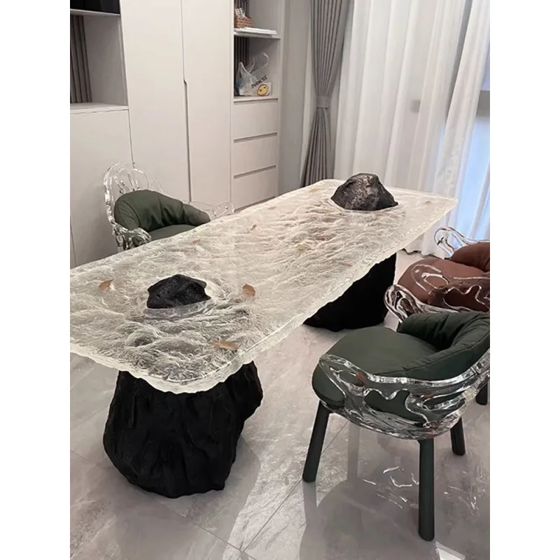 Transparent resin crystal fiberglass table coffee table
