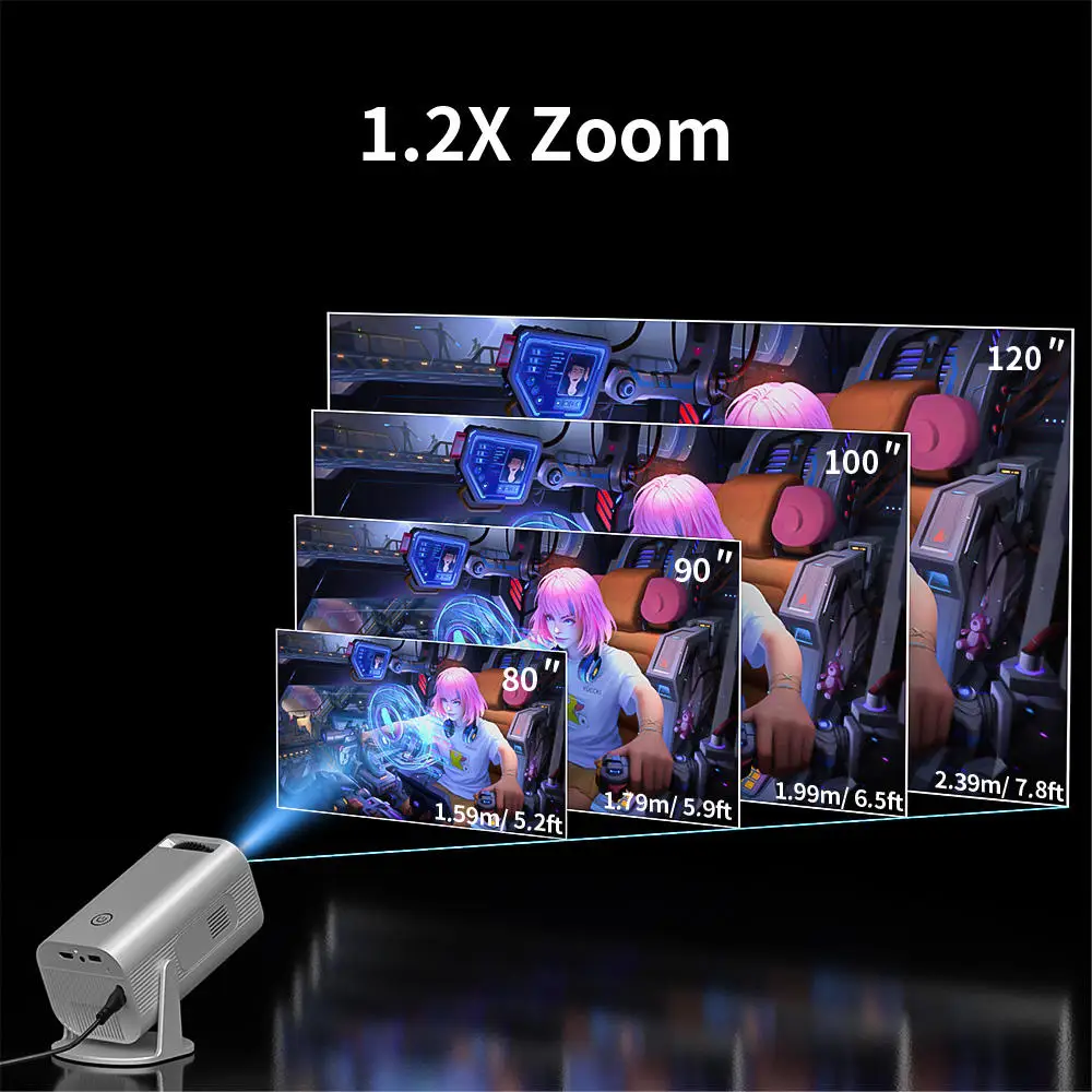 Yinzam HP330/HP30 Mini Projector 4k Support Native 1080P Android 11 Auto Focus 350 ANSI Home Cinema Projector Protable Outdoor