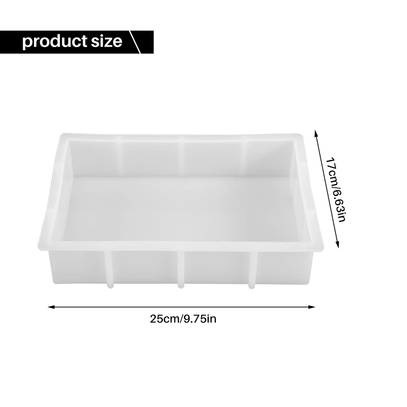 Moldes de silicona rectangulares para fundición de resina, moldes de resina epoxi grandes para Preservación de flores, manualidades de resina