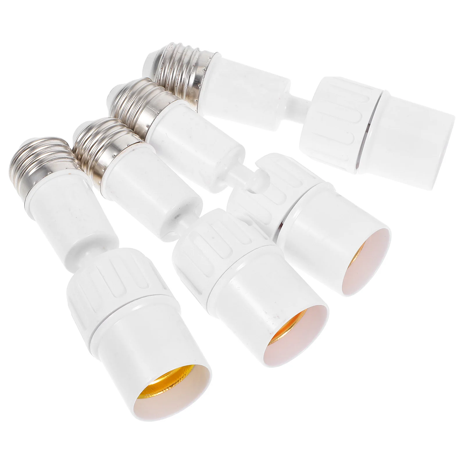 

4pcs Light Socket Extender E27 Bulb Holder Base 330° Rotation 180° Bend Adjustable Lamp Connector Indoor Outdoor Lighting