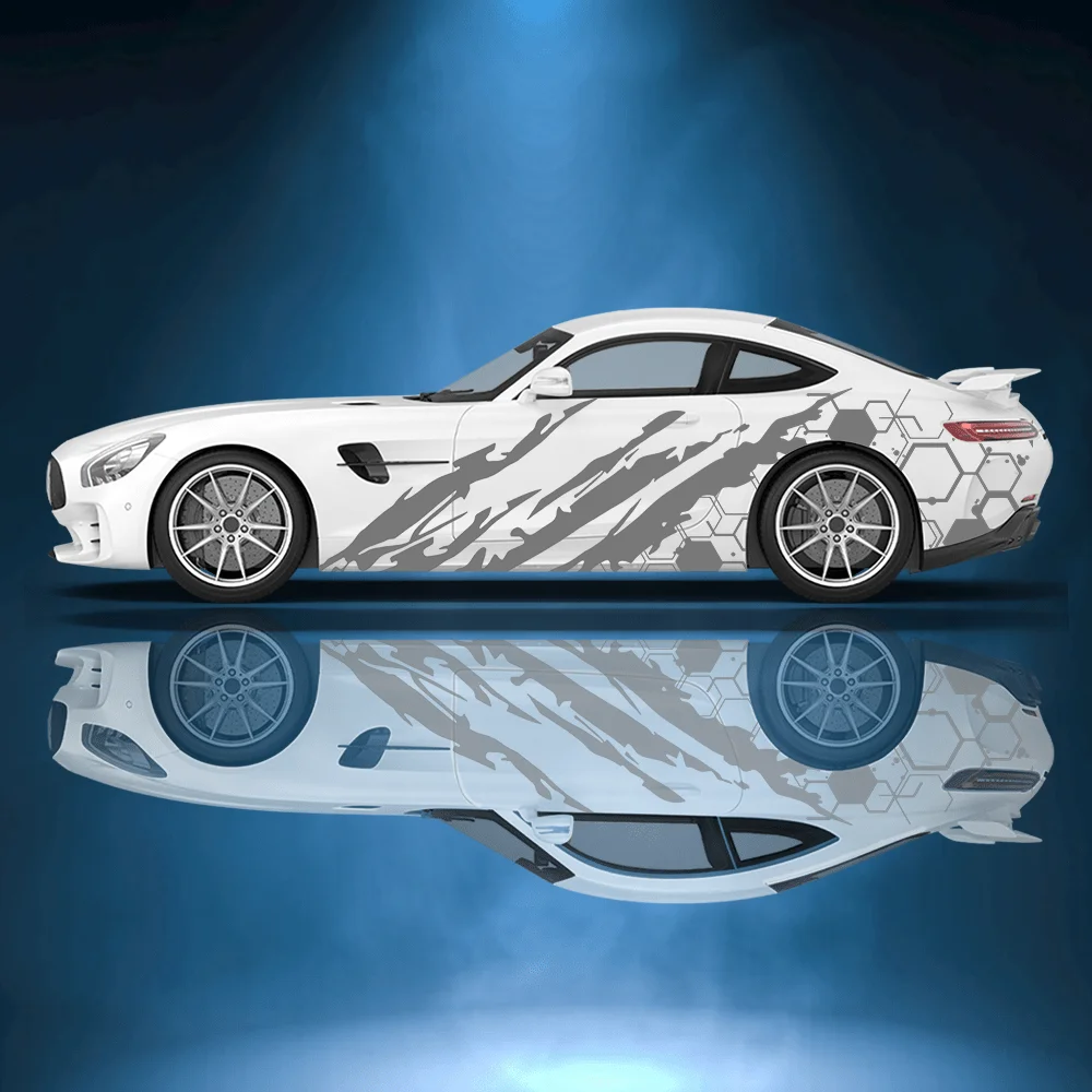 

2 шт. наклеек на автомобиль с узором «соты» для полной отделки кузова, маскировки царапин, защиты, водонепроницаемые виниловые пленки для авто