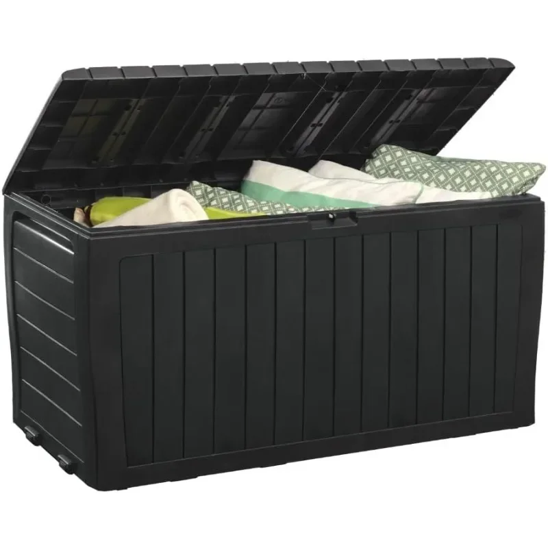 Keter Marvel Plus 71 Gallon Resin Deck Box-Organization and Storage for Patio Furniture Outdoor Cushions, Throw Pillows