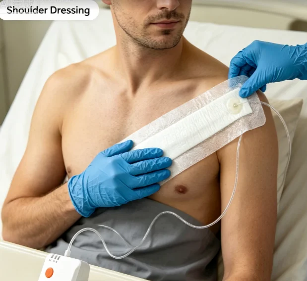 Complete RECO NPWT Wound Dressing Set 10*20cm Long Strip Dressing Portable Vacuum Negative Pressure Kit For Chronic