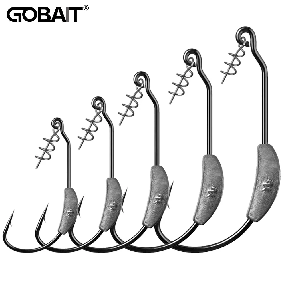 Jig Crank Head Barbed Hook 2g 3g 5.25g 7g Soft Lure Worm Offset Fishhook Spring Lock Pin Pesca for Texas Rigs Fishing Tackle