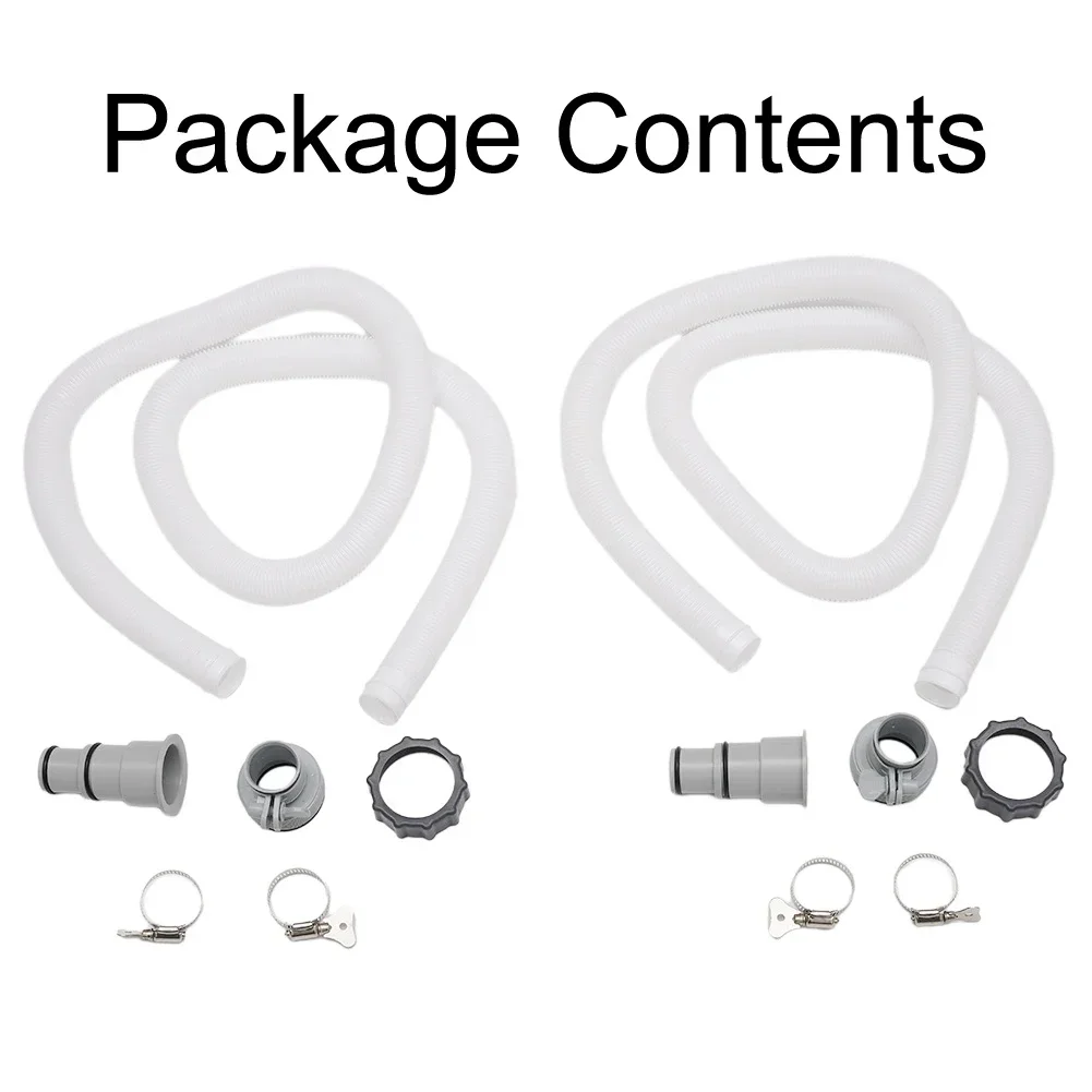 

Swimming Pool Pool Filter Hose Kit Length 59 Inch Pool Hose Spare Parts With Clips Accessories Diameter 1.5 Inch