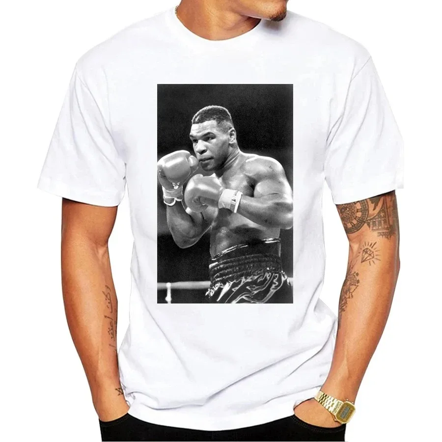 Summer MMA Mike Tyson Boxing Gym Black T-Shirt Oversized 100% Cotton Men\'s T Shirt Tops Casual Crew Neck Women Short Sleeve Tees