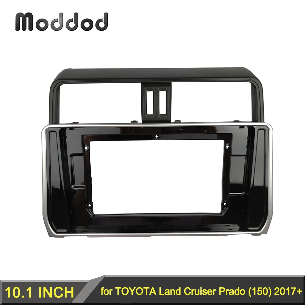 10.1 INCH Radio Fascia Frame for TOYOTA Land Cruiser Prado 150 2017+ Stereo GPS DVD Player Install Panel Adapter Cover  Bezel