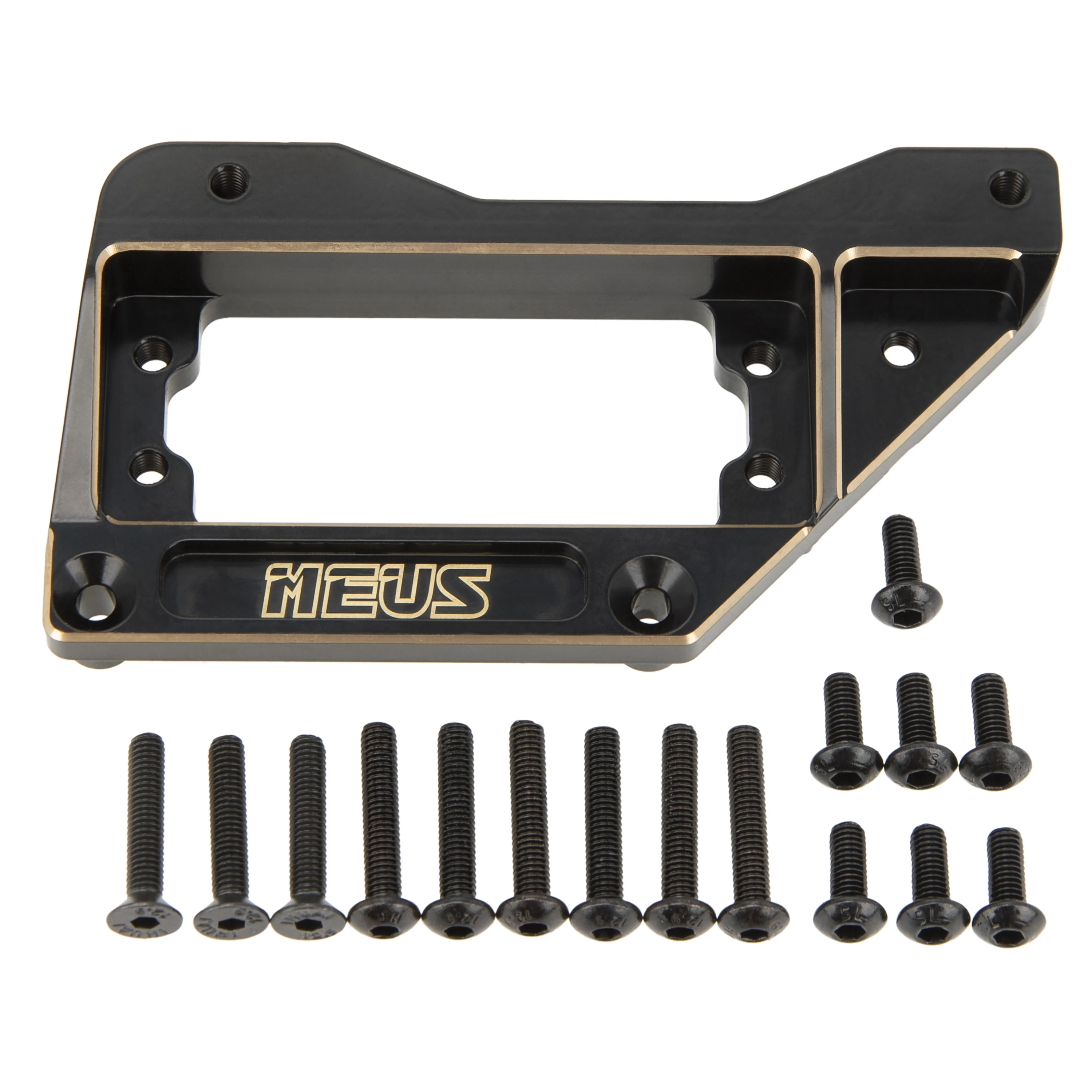 

MEUS Racing Brass Black Front Axle Servo Mounts Axial 1/10 SCX10 PRO Upgrades Crawler