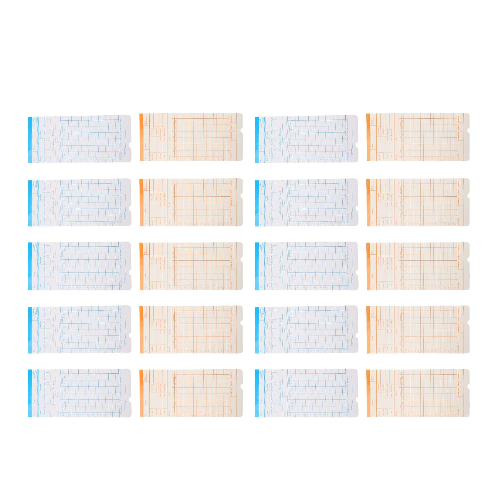 

100 Sheets Double-sided Attendance Paper for Employees Office Supply Portable Thick Easy Storage Monthly