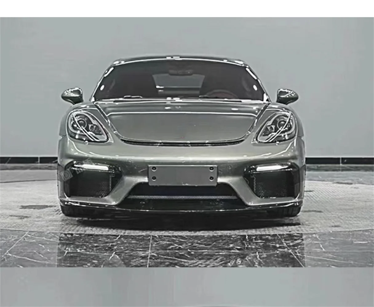 Car surround body kit Front bumper rear lip Tail throat spoiler for Porsche Cayman 718 981modified GT4