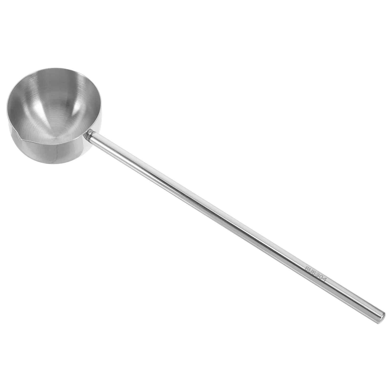 304 Stainless Steel Mini Oil Pouring Pot with Long Handle for Hot Oil Frying Soup Butter Melting Sauce Gravy Ladle Small