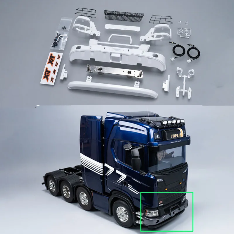 

Simulation Plastic Chin Kit Front Face Modified Parts for 1/14 Tamiya RC Truck Car Scania 770S XT 6X4 56368 8X4 56371 Parts Toys